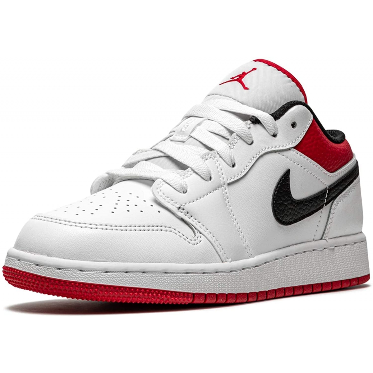 Air Jordan 1 Low Gs White And Gym Red Pk Kicks