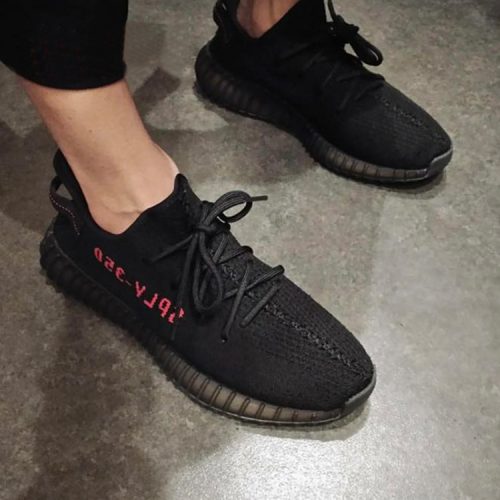 Yeezy 350 Boost V2 Black Red photo review