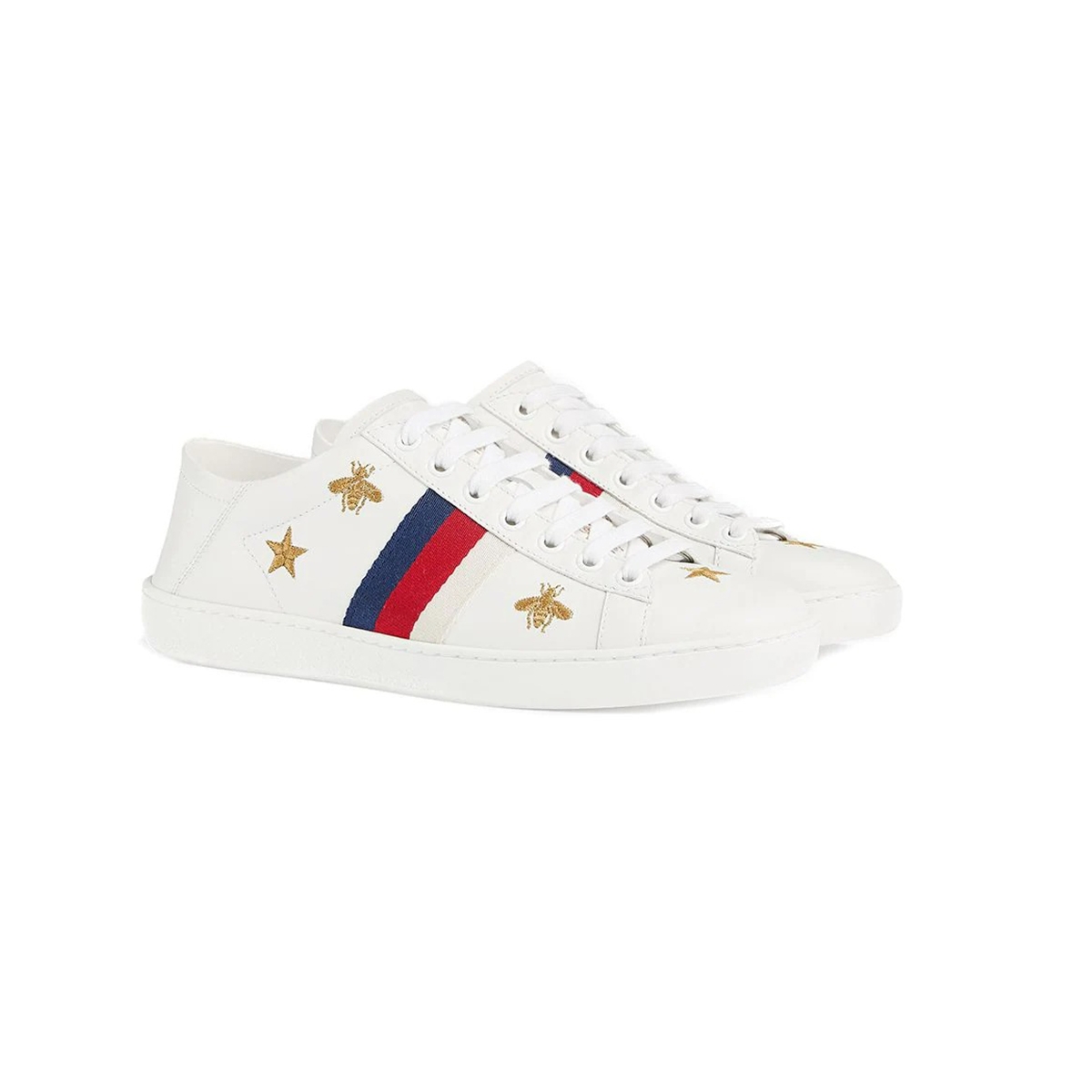 Gucci Ace Sneaker with Bees and Stars - Pk-Kicks