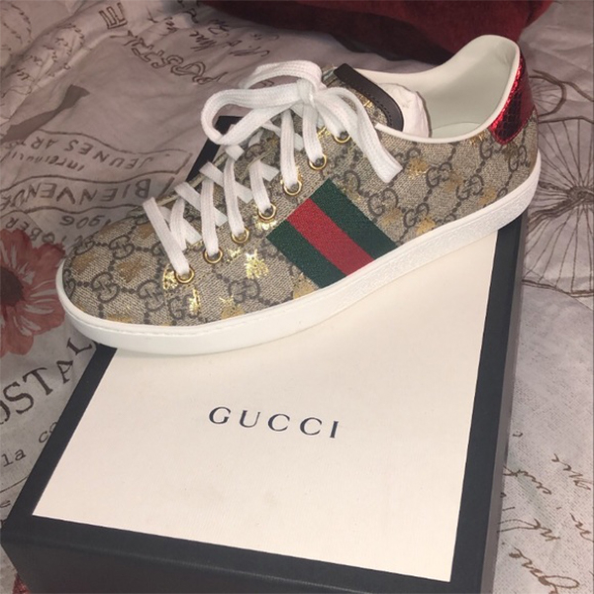 Gucci Ace GG Supreme sneaker with bees - Pk-Kicks