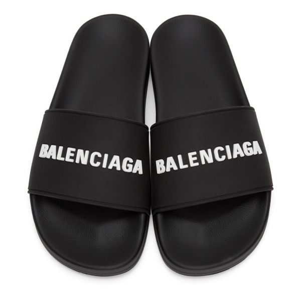 Balenciaga Logo Pool Slide Sandal - Pk-Kicks