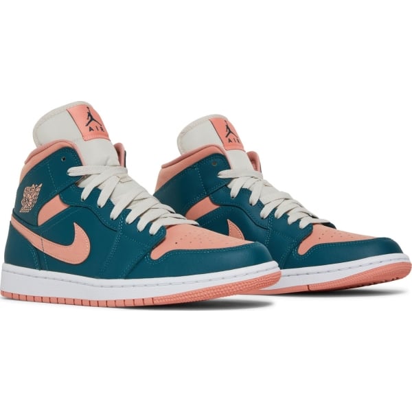 Wmns Air Jordan 1 Mid Dark Teal Green PkKicks